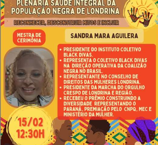 Sandra Aguillera na Plenária de Saúde da População Negra